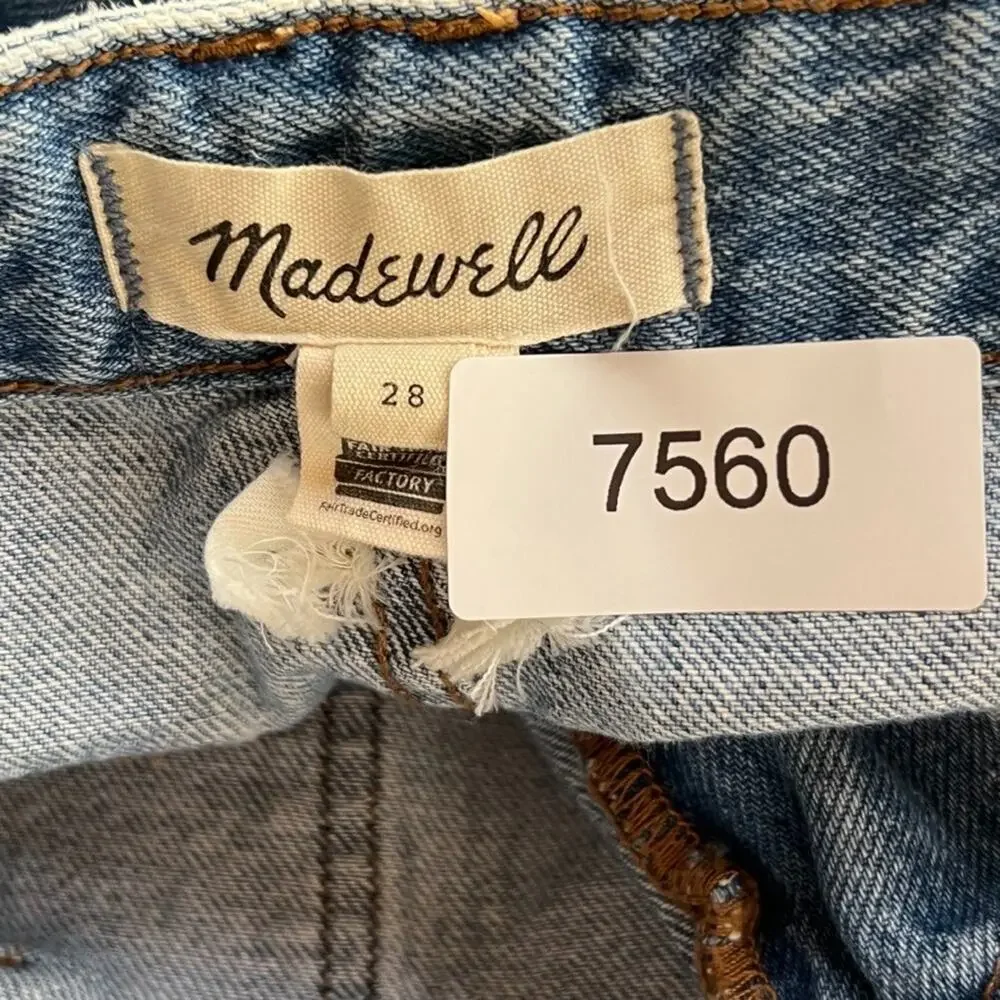 Madewell Jeans Womens 28 Baggy Straight Cargo Zip-Off Convertible Medium Wash